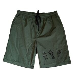 Boy London Men's Shorts Green Size XL Athletic Comfy Weed SIGN‎ LANGUAGE